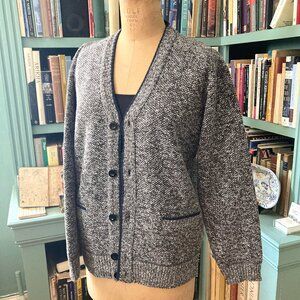 Fleece-lined Brown Cardigan Sweater